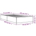 Estructura de cama madera de ingeniería y metal negra 75x190 cm