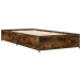 Estructura cama madera ingeniería metal roble humo 75x190 cm