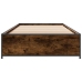 Estructura cama madera ingeniería metal roble humo 75x190 cm