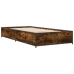 Estructura cama madera ingeniería metal roble humo 75x190 cm