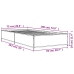 Estructura cama madera ingeniería metal roble humo 75x190 cm