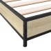 vidaXL Estructura cama madera ingeniería metal roble Sonoma 150x200 cm