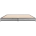 Estructura cama madera ingeniería metal gris Sonoma 120x200 cm
