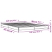 Estructura cama madera ingeniería metal gris Sonoma 120x200 cm