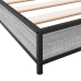 Estructura cama madera ingeniería metal gris Sonoma 135x190 cm