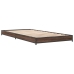 Estructura cama madera ingeniería metal marrón roble 100x200 cm