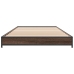 Estructura cama madera ingeniería metal marrón roble 100x200 cm