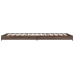 Estructura cama madera ingeniería metal marrón roble 100x200 cm