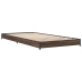 Estructura cama madera ingeniería metal marrón roble 100x200 cm