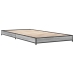 Estructura cama madera ingeniería metal gris Sonoma 90x190 cm