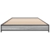 Estructura cama madera ingeniería metal gris Sonoma 75x190 cm