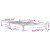 Estructura cama madera ingeniería metal gris Sonoma 75x190 cm