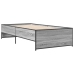 Estructura cama madera ingeniería metal gris Sonoma 100x200 cm