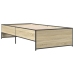 Estructura cama madera ingeniería metal roble Sonoma 75x190 cm