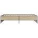 Estructura cama madera ingeniería metal roble Sonoma 75x190 cm