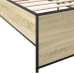 Estructura cama madera ingeniería metal roble Sonoma 75x190 cm