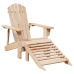 Silla Adirondack con otomana madera maciza de abeto