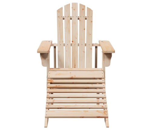 Silla Adirondack con otomana madera maciza de abeto