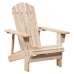 Silla Adirondack con otomana madera maciza de abeto