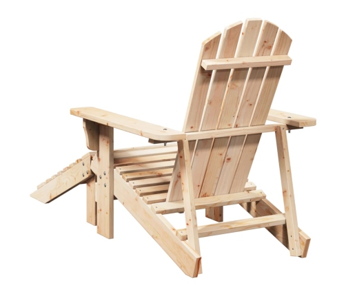 Silla Adirondack con otomana madera maciza de abeto