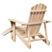 Silla Adirondack con otomana madera maciza de abeto