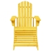 Silla Adirondack con otomana madera maciza de abeto amarillo