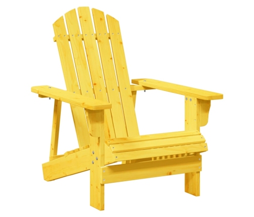 Silla Adirondack con otomana madera maciza de abeto amarillo