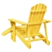 Silla Adirondack con otomana madera maciza de abeto amarillo