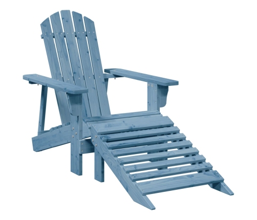 Silla Adirondack con otomana madera maciza de abeto azul