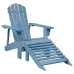 Silla Adirondack con otomana madera maciza de abeto azul