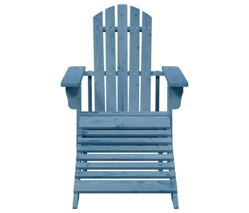 Silla Adirondack con otomana madera maciza de abeto azul