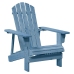 Silla Adirondack con otomana madera maciza de abeto azul