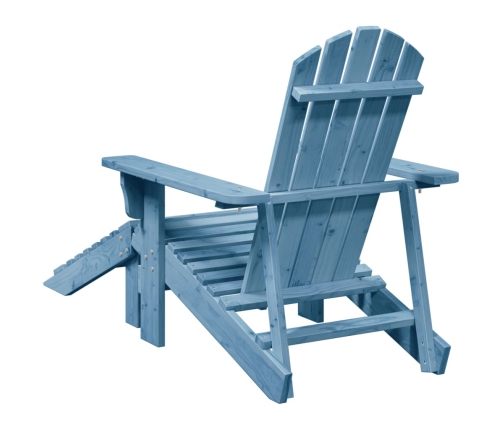 Silla Adirondack con otomana madera maciza de abeto azul