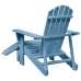 Silla Adirondack con otomana madera maciza de abeto azul