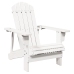 Silla Adirondack madera maciza de abeto blanco 69x85x90,5 cm