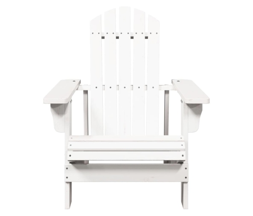 Silla Adirondack madera maciza de abeto blanco 69x85x90,5 cm