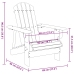 Silla Adirondack madera maciza de abeto blanco 69x85x90,5 cm