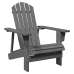 Silla Adirondack madera maciza de abeto gris 69x85x90,5 cm