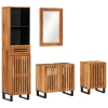 Conjunto de muebles de baño 4 piezas madera maciza de acacia