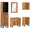 Conjunto de muebles de baño 5 piezas madera maciza de acacia