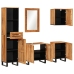 Conjunto de muebles de baño 5 piezas madera maciza de acacia