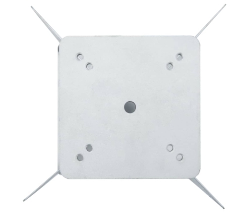 Base para sombrilla enterrada acero plateado 27,5x27,5x45 cm