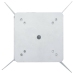 Base para sombrilla enterrada acero plateado 27,5x27,5x45 cm