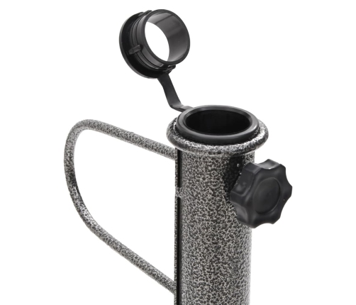 Soportes de sombrilla con púas 2 uds acero galvanizado 19x42 cm