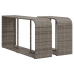 Set de sofás de jardín 11 pzas y cojines ratán sintético gris