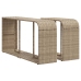 Set de sofás de jardín 11pzas con cojines ratán sintético beige
