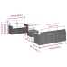 Set de muebles de jardín 6 pzas y cojines ratán sintético gris