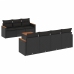 Set de sofás de jardín 8 piezas y cojines ratán sintético negro