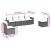 Set de muebles de jardín 6 pzas y cojines ratán sintético gris