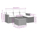 Set de muebles de jardín 5 pzas y cojines ratán sintético negro